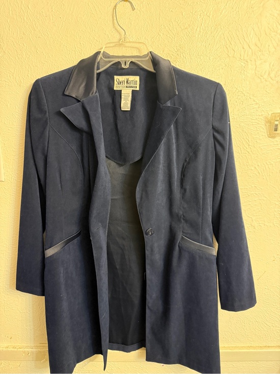 Sheri Martin Jackets & Blazers - Sheri Martin Navy Blazer with Black Trim